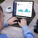 کاور آیپد GREEN با کیبورد مناسب آیپد اپل iPad 12.9 inch 2020 با محفظه قلم