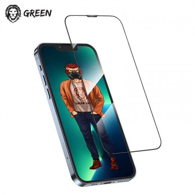 محافظ و گلس صفحه نمایش آیفون 13 پرو مکس برند Green 
