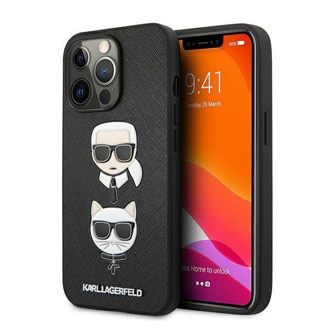 کیس چرمی مدل Multi Pink اورجینال برند کارل لاگرفیلد Karl Lagerfeld مناسب آیفون ۱۳ پرو مکس