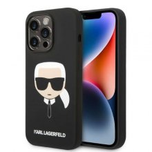کیس سیلیکونی اورجینال برند کارل لاگرفیلد Karl Lagerfeld مناسب آیفون ۱۴ پرو مکس و پشتیانی MagSafe