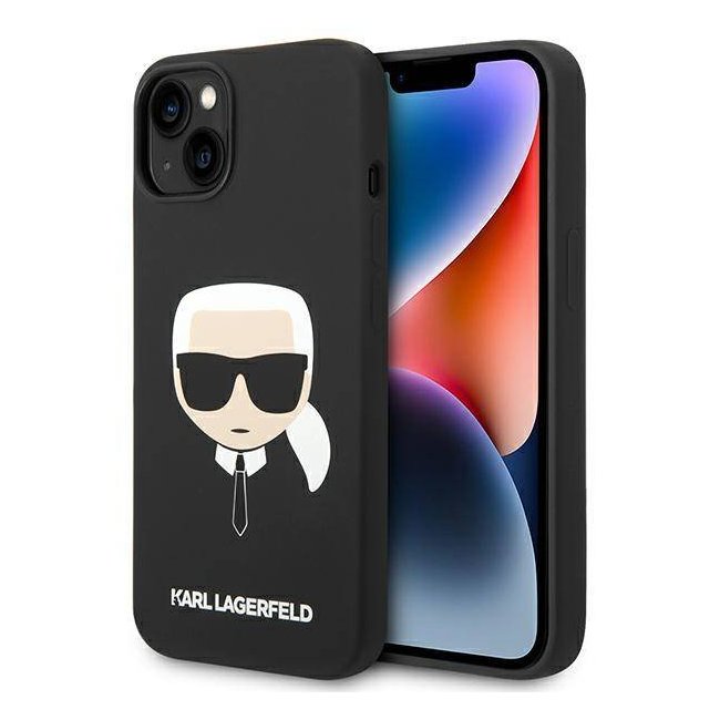 کیس سیلیکونی اورجینال برند کارل لاگرفیلد Karl Lagerfeld مناسب آیفون ۱۴ و پشتیانی MagSafe
