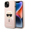 کیس سیلیکونی اورجینال برند کارل لاگرفیلد Karl Lagerfeld مناسب آیفون ۱۴ و پشتیانی MagSafe