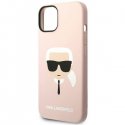 کیس سیلیکونی اورجینال برند کارل لاگرفیلد Karl Lagerfeld مناسب آیفون ۱۴ و پشتیانی MagSafe