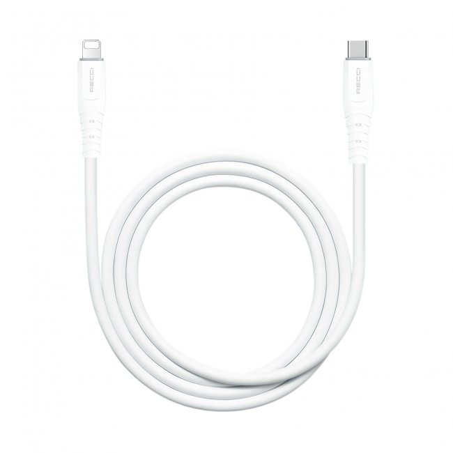 کابل USB-C به لایتنینگ برند رسی Recci با قابلیت شارژ سریع با طول ۱.۵ متر