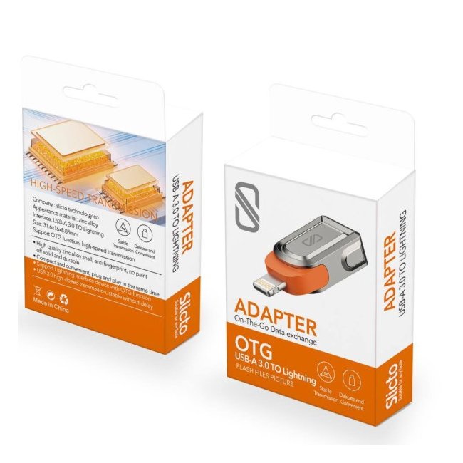 مبدل OTG برای تبدیل USB به لایتنینگ برند Slicto