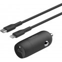 شارژر فندکی برند بلکین Belkin با قابلیت شارژ سریع PD 30W به همراه کابل لایتنینگ به Type-C