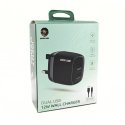 آداپتور ۱۲ وات ۲ پورت برند Green با قابلیت شارژ سریع Fast Charge به همراه کابل تایپ USB به Lightning