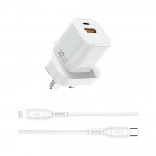 فست شارژر Wiwu مدل Cube 33W GaN همراه با کابل usb-c به usb-c