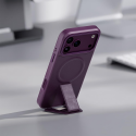 قاب چرمی Levelo ARCEN برای iPhone 18 Pro و iPhone 17 Pro با استند و مک سیف - زرشکی