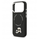 کاور آیفون 17 پرو و 18 پرو Karl Lagerfeld مدل Karl & Choupette مجهز به MagSafe رنگ مشکی