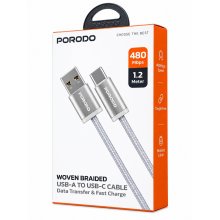 خرید کابل تایپ سی به USB-A پرودو مدل PD-WV3AC1 | ضدگره و بادوام
