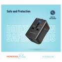 شارژر دیواری دو پورت یونیورسال پرودو مدل Porodo Blue PB-PD20UTA-BK