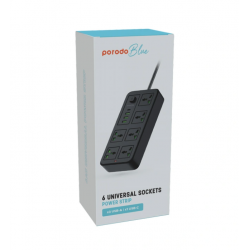 چندراهی برق پرودو مدل Universal Sockets 6 ظرفیت 3 متر