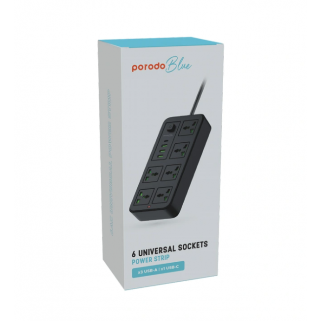 چندراهی برق پرودو مدل Universal Sockets 6 ظرفیت 3 متر