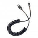 کابل تبدیل USB به لایتنینگ باسئوس مدل Datacabel Base Dual Spring USB طول 1.2 متر