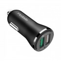 شارژر فندکی Macdodo با دو پورت USB با قابلیت شارژ سریع Fast Charge