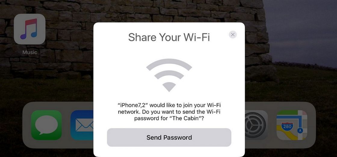 یک ویژگی عالی iOS ۱۱ در به اشتراک گذاری WiFi
