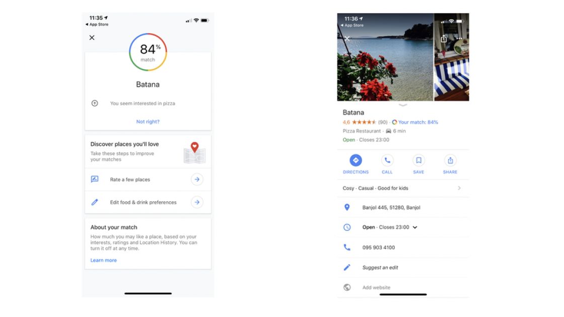 Google Maps شما را با رستوران ها مورد علاقه تان آشنا می کند