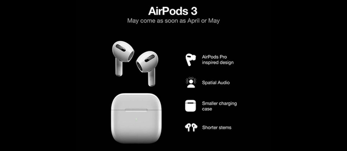 تصویر احتمالی از AirPods 3 منتشر شد