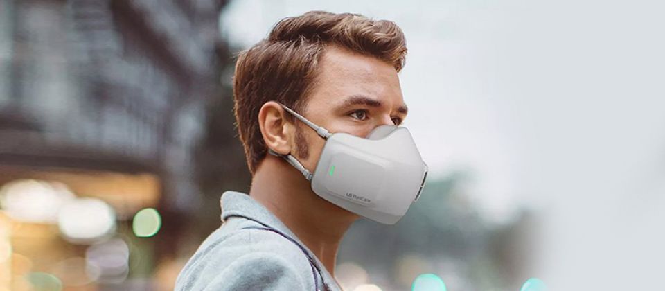 ماسک تصفیه هوای «LG PuriCare» دارای میکروفون و بلندگو!