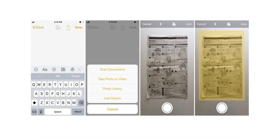 چگونه در آیفون با برنامه ی notes،مدارک را اسکن کنیم؟
